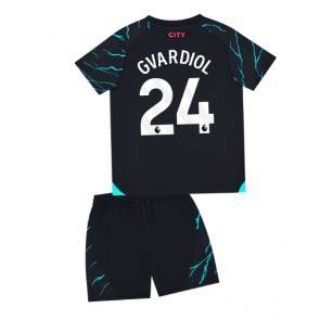 Manchester City Josko Gvardiol #24 Rezervni Dres za Dječji 2023-24 Kratak Rukavima (+ kratke hlače)